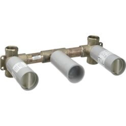 Basic set for 3-hole basin mixer for concealed installation wall-mounted