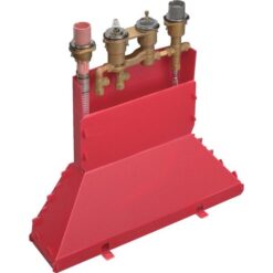 Basic set for 4-hole rim mounted thermostatic bath mixer