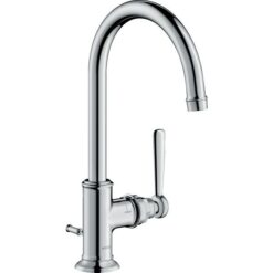 Single lever basin mixer 210 with lever handle and pop-up waste set