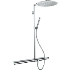Showerpipe with thermostat 800 and overhead shower 350 1jet
