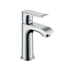 Metris Single lever basin mixer 100 for handrinse basins with pop-up waste set