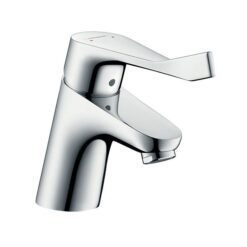 Focus Single lever basin mixer 70 with extra long handle 12,1 cm and pop-up waste set