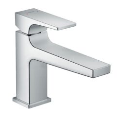 Metropol Single lever basin mixer 100 with lever handle and push-open waste set