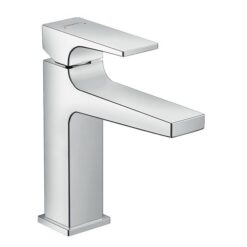 Metropol Single lever basin mixer 110 with lever handle and push-open waste set