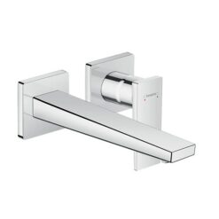 Metropol Single lever basin mixer for concealed installation wall-mounted with lever handle and spout 22,5 cm