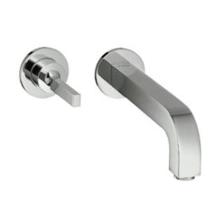 Single lever basin mixer for concealed installation wall-mounted with pin handle, spout 160 mm and plate