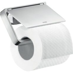 Toilet paper holder with cover