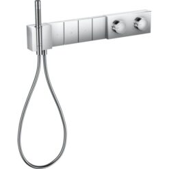 Thermostatic module Select 610/100 for concealed installation for 4 functions - diamond cut