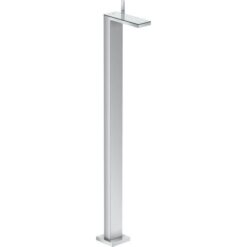 Single lever basin mixer floor-standing with push-open waste set
