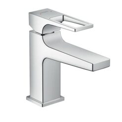 Metropol Single lever basin mixer 100 with loop handle for handrinse basins with push-open waste set
